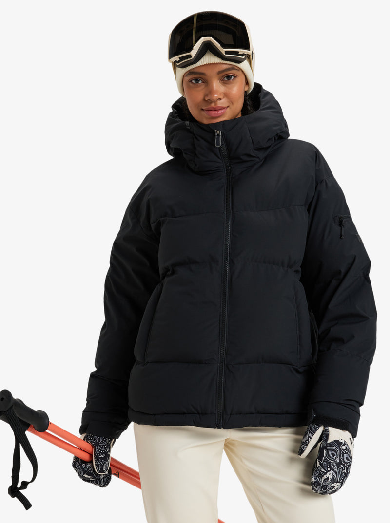 Load image into Gallery viewer, Roxy Women&#39;s Alofted Puffy Snow Jacket True Black ERJTJ03470_KVJ0
