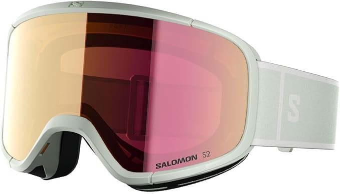 Salomon Unisex Aksium 2.0 Goggles White Moss/Ruby S2 L47641300