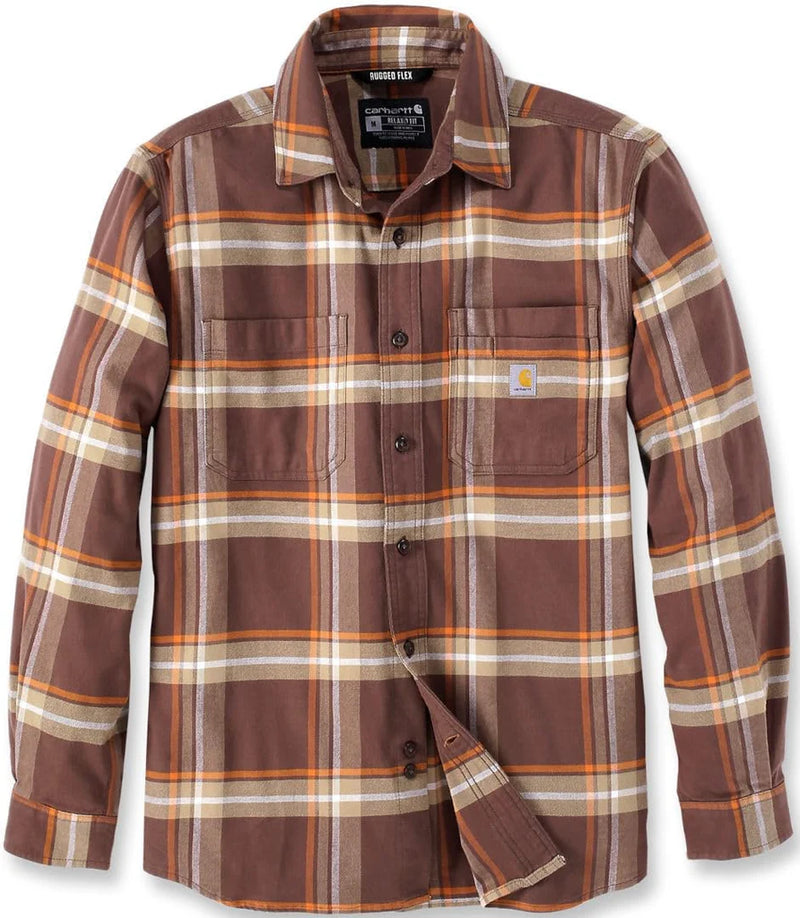 Load image into Gallery viewer, Carhartt Men&#39;s Rugged Flex Relaxed Fit Flannel Shirt Chestnut 105945-B57
