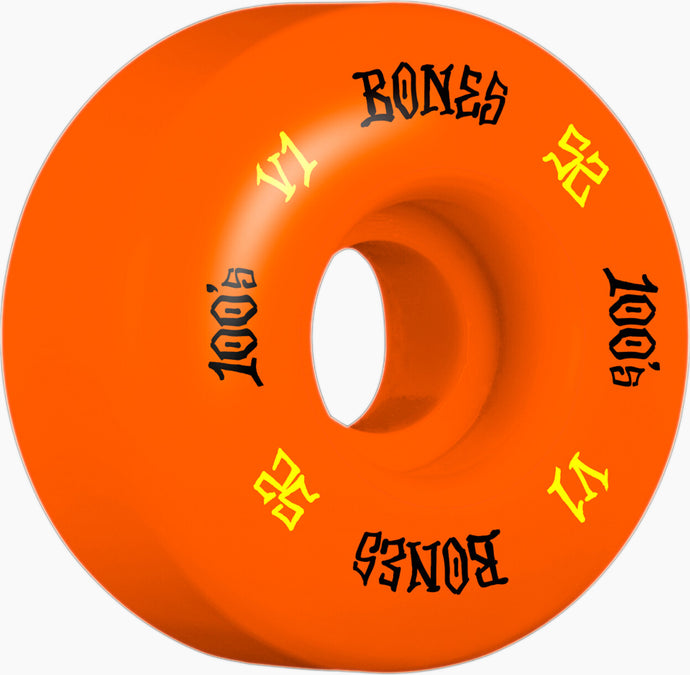 Bones 100S 52mm V1 Standard Wheels Orange BABCS52001040