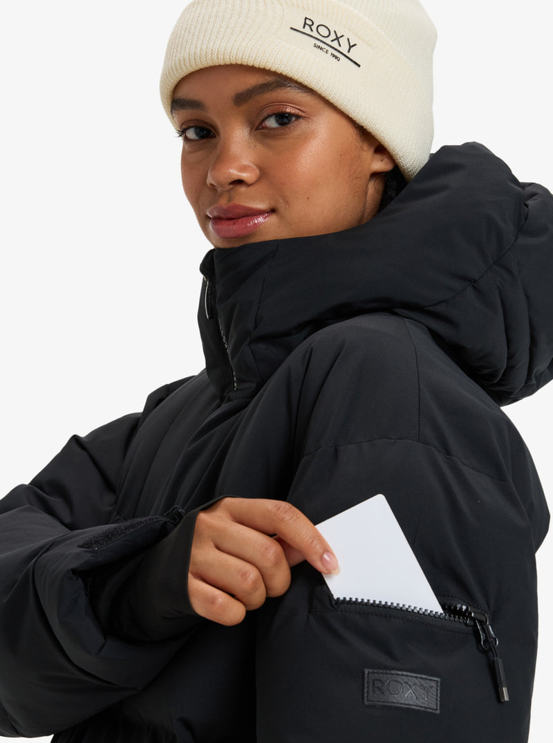 Load image into Gallery viewer, Roxy Women&#39;s Alofted Puffy Snow Jacket True Black ERJTJ03470_KVJ0
