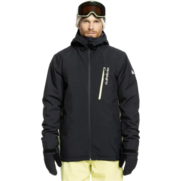 Load image into Gallery viewer, Quiksilver Men&#39;s Morton Technical Snow Jacket Black EQYTJ03458_KVJ0
