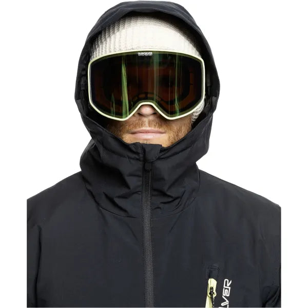 Load image into Gallery viewer, Quiksilver Men&#39;s Morton Technical Snow Jacket Black EQYTJ03458_KVJ0
