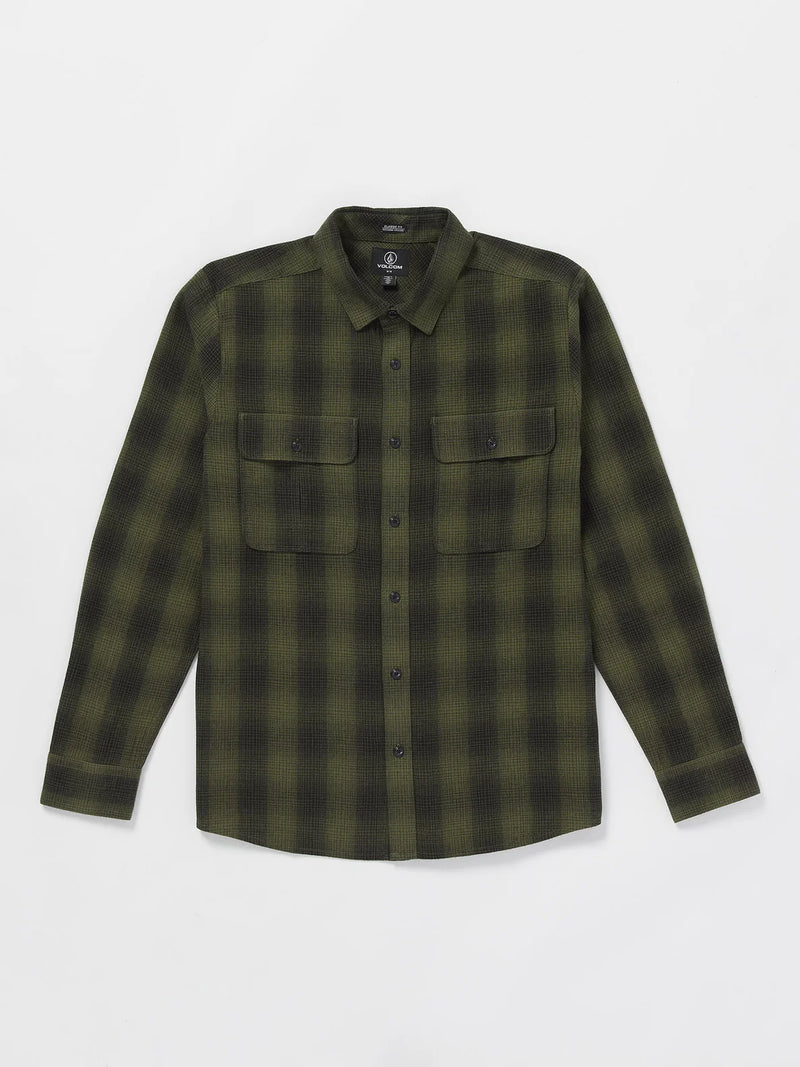 Load image into Gallery viewer, Volcom Men&#39;s Shadowstone Flannel Shirt Wintermoss A0532403_WMS
