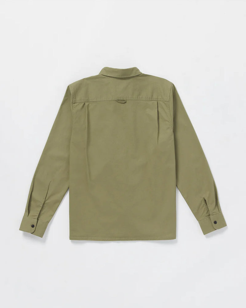 Load image into Gallery viewer, Volcom Men&#39;s Servicestone Workshirt Thyme Green A0532406_TYM
