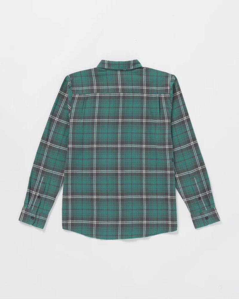 Load image into Gallery viewer, Volcom Men&#39;s Caden Plaid Long Sleeve Shirt Sea Green A0532407-SGN
