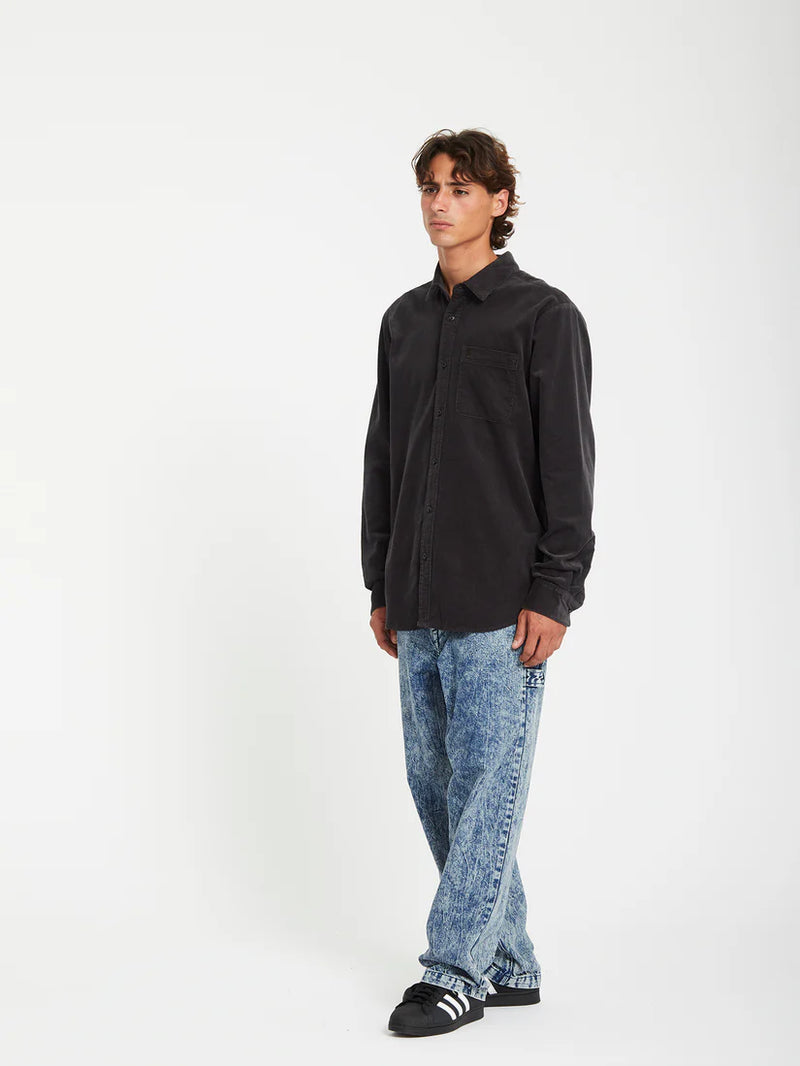 Load image into Gallery viewer, Volcom Men&#39;s Zander Shirt Asphalt Black A0532410_ASB
