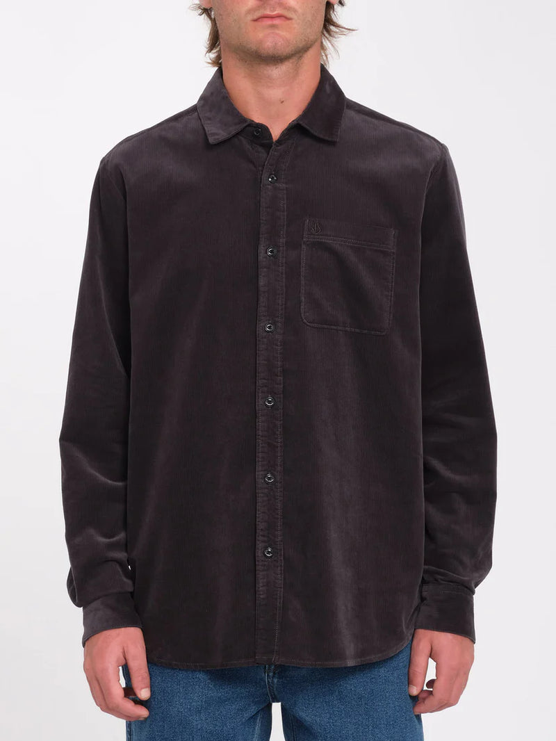 Load image into Gallery viewer, Volcom Men&#39;s Zander Shirt Asphalt Black A0532410_ASB
