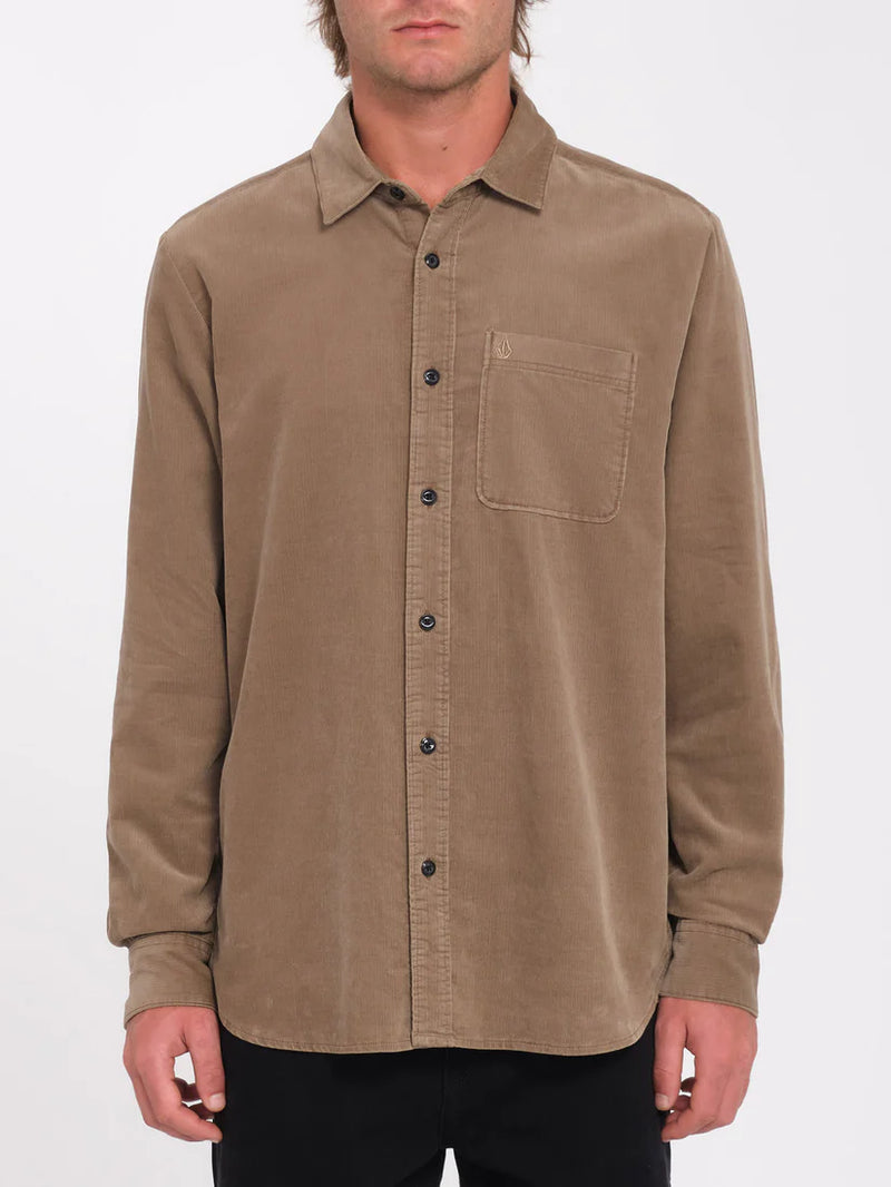 Load image into Gallery viewer, Volcom Men&#39;s Zander Shirt Teak A0532410_TEK
