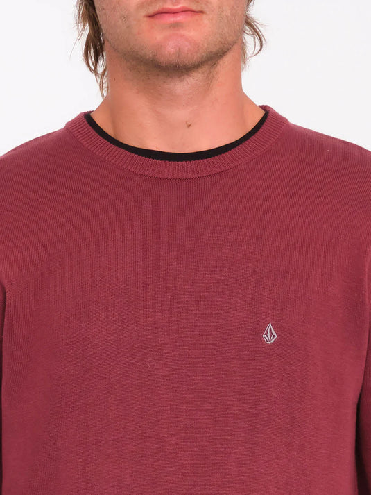 Volcom Men's Uperstand Sweater Merlot A0731900-MER