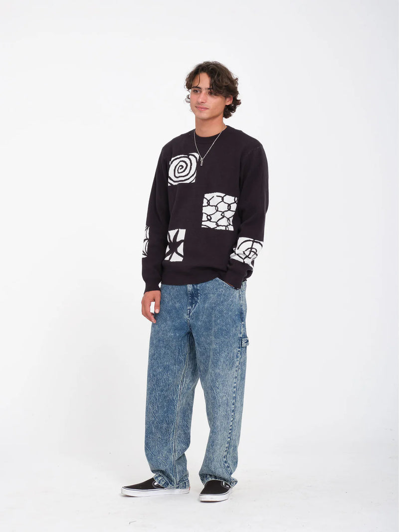 Load image into Gallery viewer, Volcom Men&#39;s FA Keutchi Sweater Black A0732402_BLK
