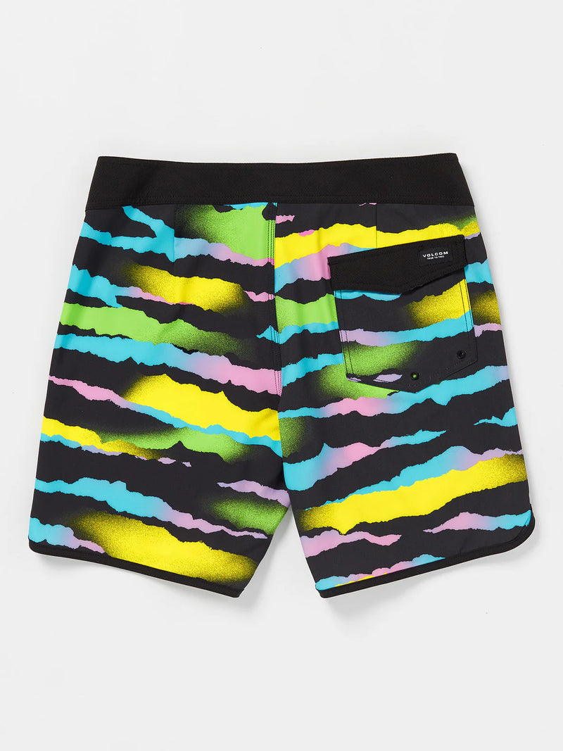 Load image into Gallery viewer, Volcom Men&#39;s Zebra Shield Scallop Mod 18&quot; Boardshorts Black A0822401_BLK
