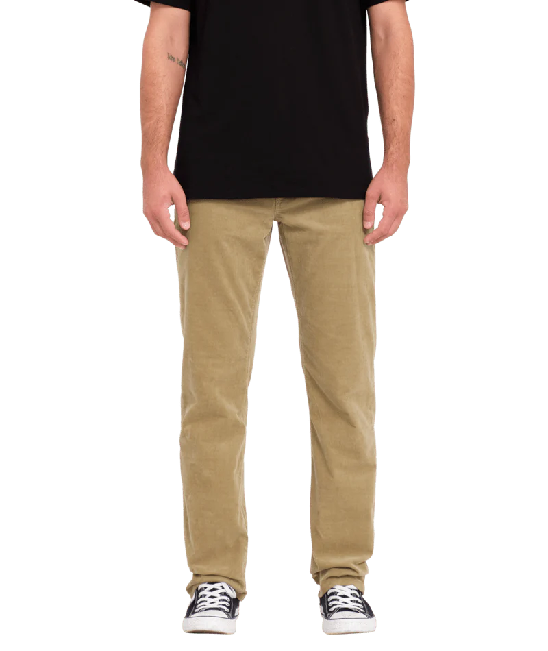 Load image into Gallery viewer, Volcom Men&#39;s Solver 5 Pocket Corduroy Trousers Khaki A1132312_KHA
