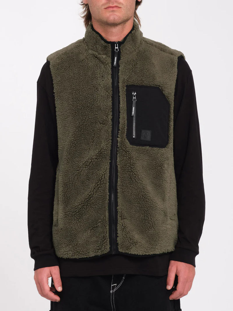 Load image into Gallery viewer, Volcom Men&#39;s Muzzer Fuzzar Vest Wintermooss A1832303_WMS
