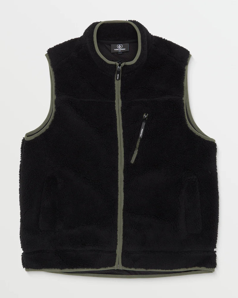 Load image into Gallery viewer, Volcom Men&#39;s Highvi Fleece Vest Black A1842400_BLK
