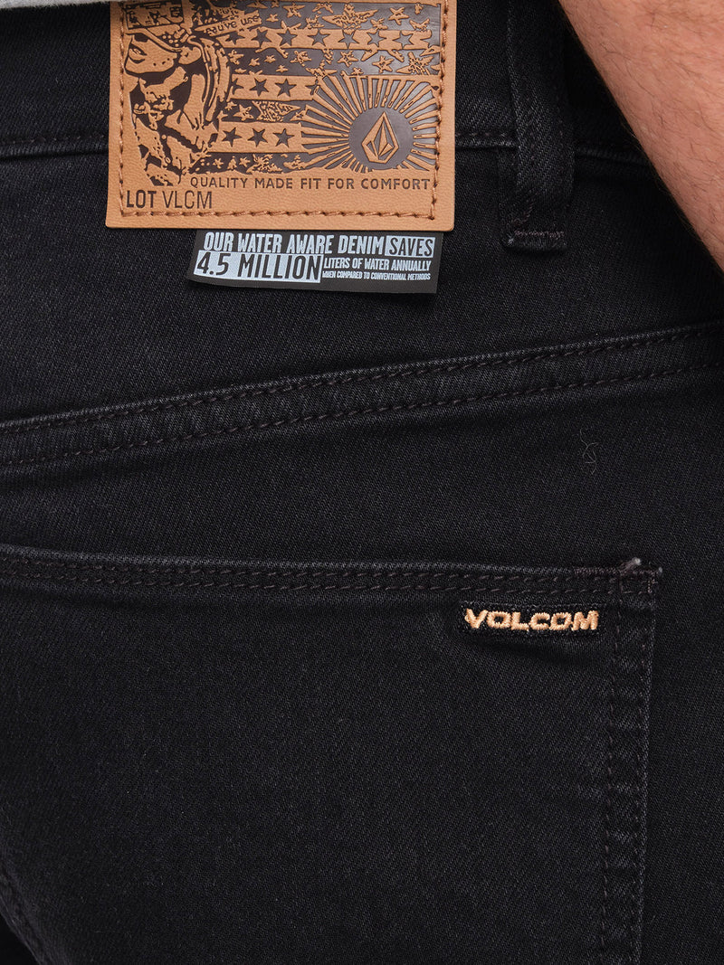 Load image into Gallery viewer, Volcom Men&#39;s Modown Jeans Black Out A1931900-BKO
