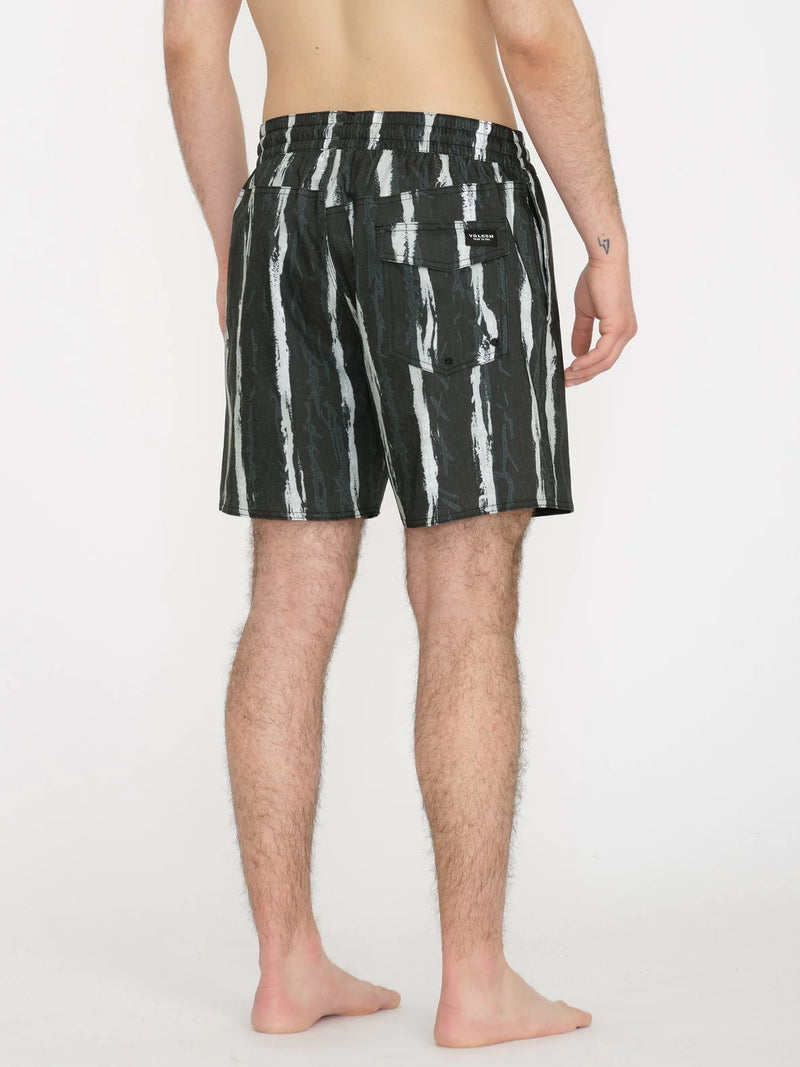 Load image into Gallery viewer, Volcom Men&#39;s V Ent Hockey Dad Trunk 17&quot; Boardshorts Black A2512406_BLK
