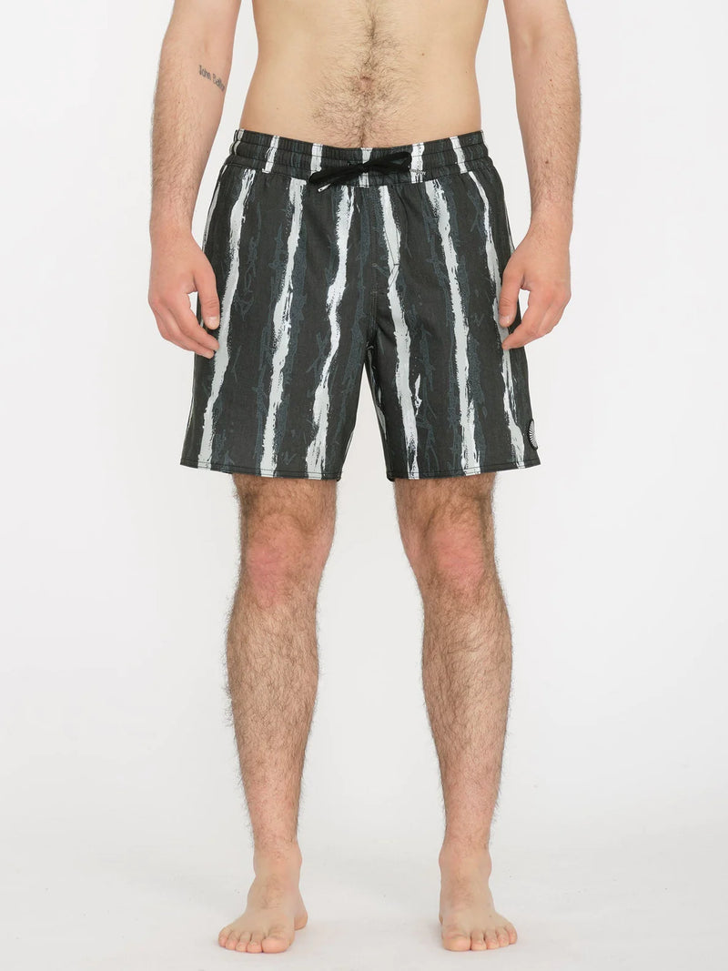 Load image into Gallery viewer, Volcom Men&#39;s V Ent Hockey Dad Trunk 17&quot; Boardshorts Black A2512406_BLK
