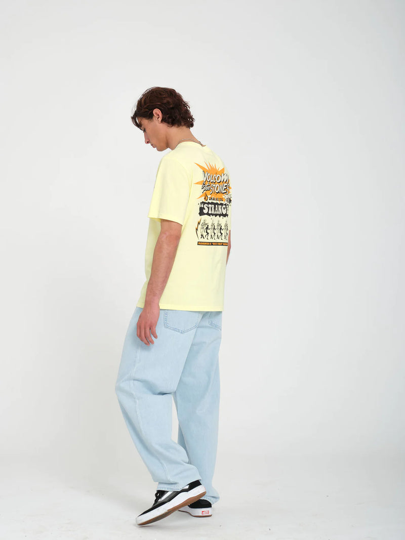 Load image into Gallery viewer, Volcom Men&#39;s Strange Relics Classic Fit T-Shirt Aura Yellow A3512414_AUR
