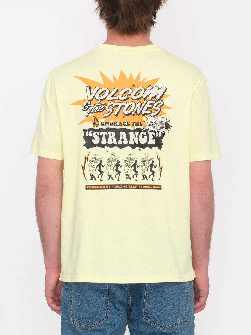 Load image into Gallery viewer, Volcom Men&#39;s Strange Relics Classic Fit T-Shirt Aura Yellow A3512414_AUR
