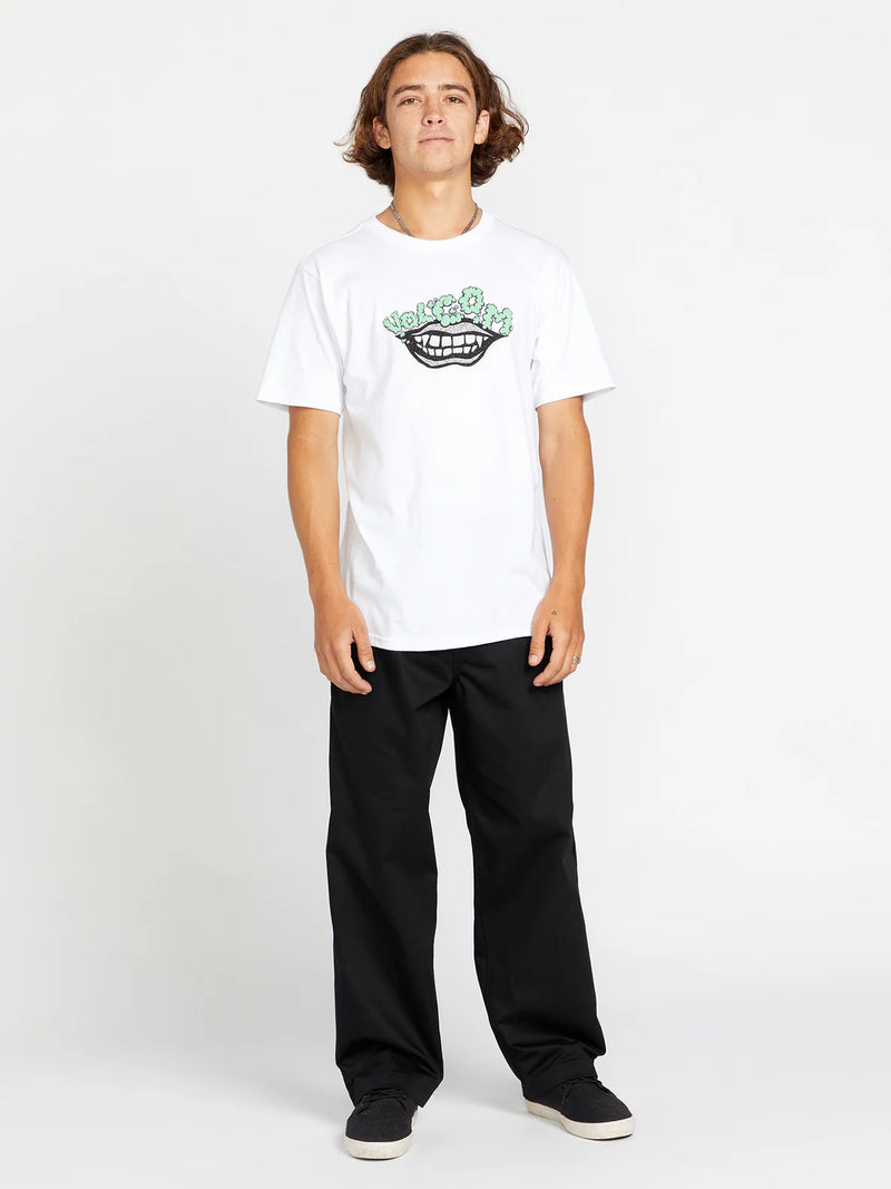 Load image into Gallery viewer, Volcom Men&#39;s Evil Grin Short Sleeve T-Shirt White A3522451_WHT
