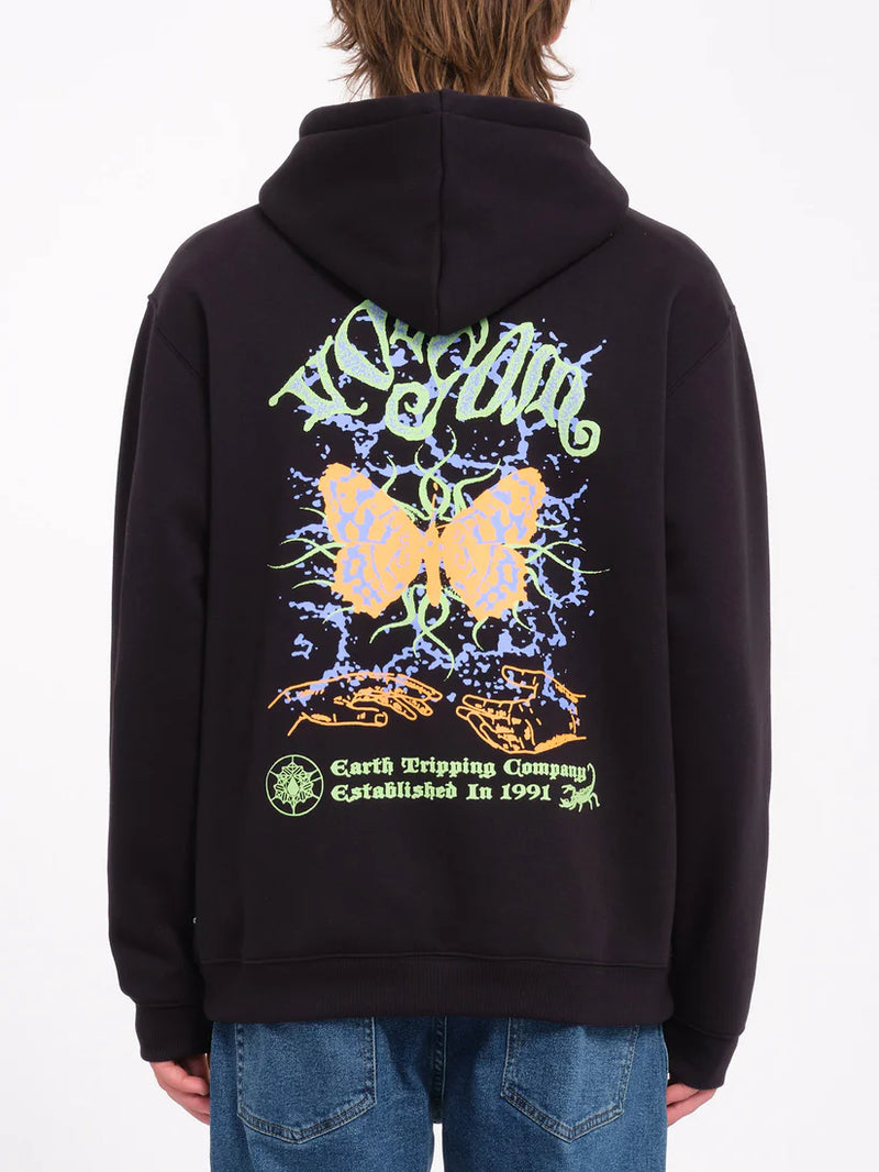 Load image into Gallery viewer, Volcom Men&#39;s Noder Hoodie Black Combo A4132413_BLC
