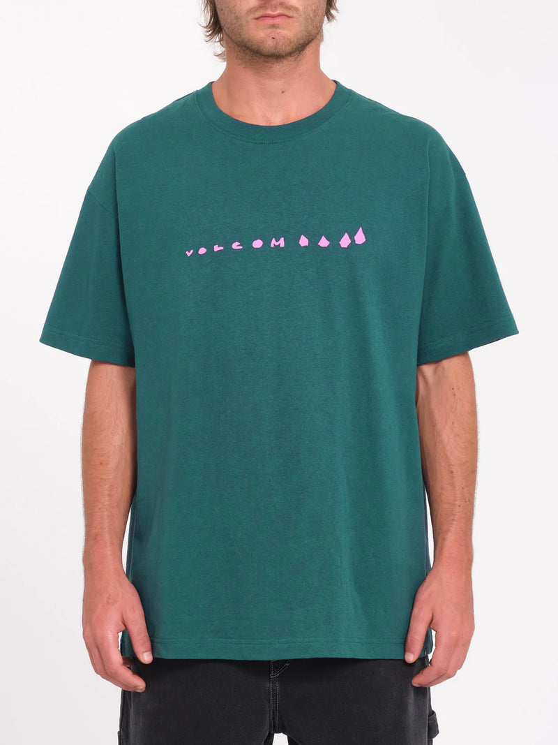 Load image into Gallery viewer, Volcom Men&#39;s Arthur Dino T-Shirt Evergreen A4332413_EVG
