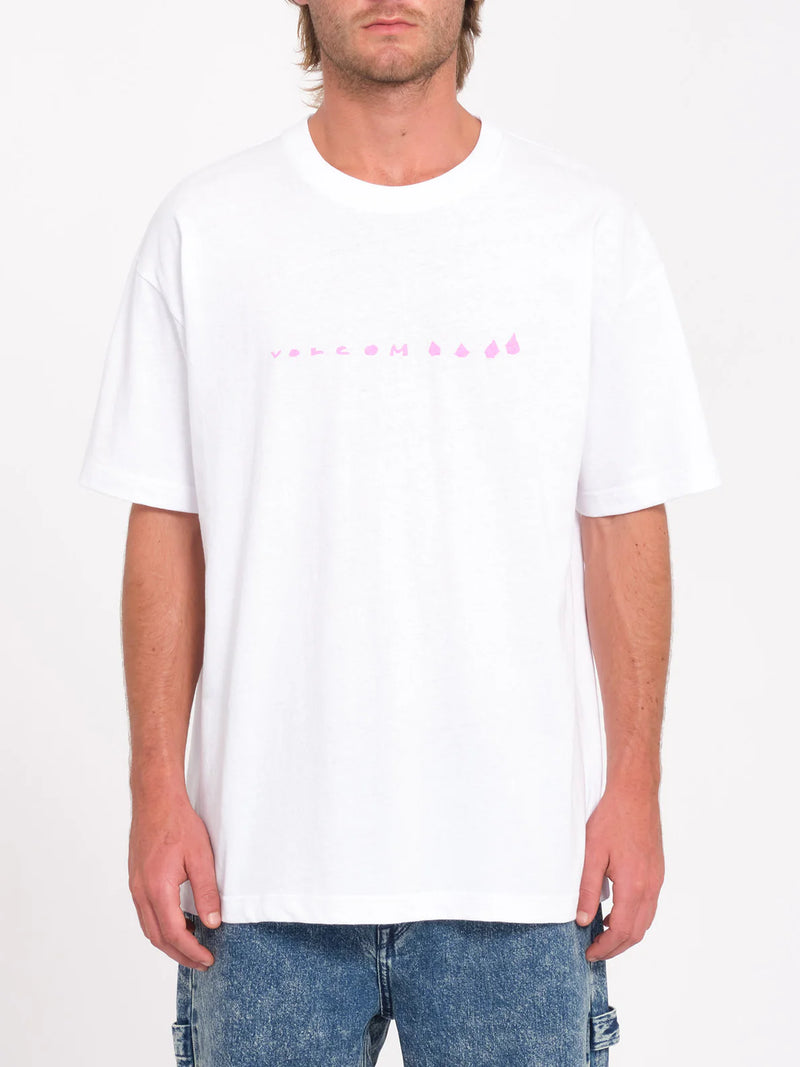 Load image into Gallery viewer, Volcom Men&#39;s Arthur Dino T-Shirt White A4332413_WHT
