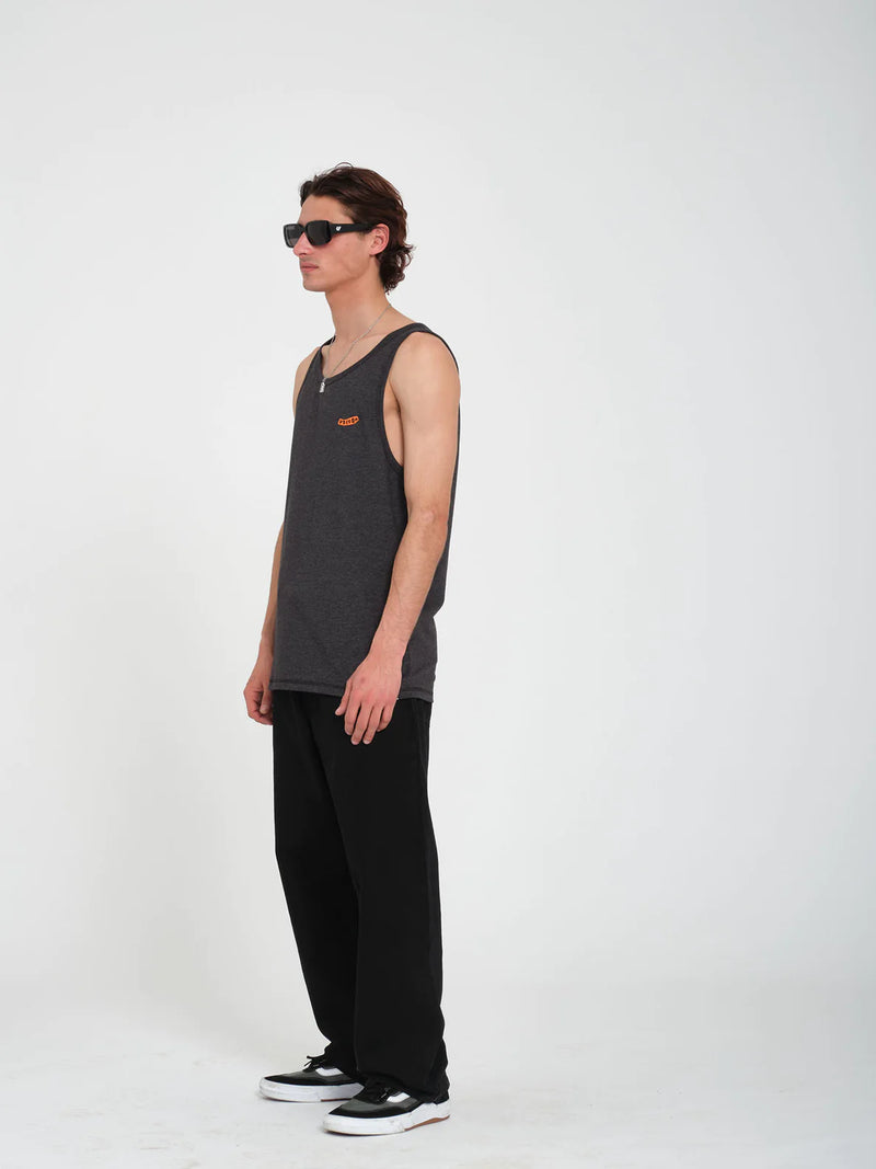 Load image into Gallery viewer, Volcom Men&#39;s Pistol Stone Classic Fit Tank Top Heather Black A4512402_HBK
