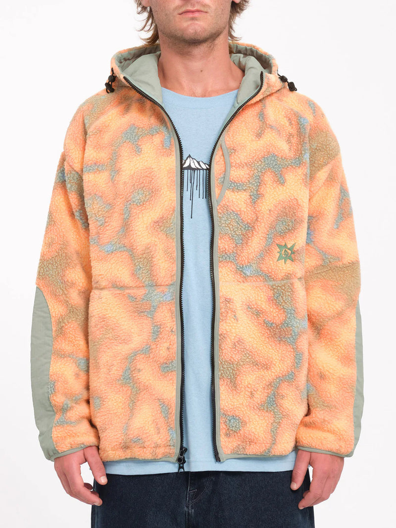 Load image into Gallery viewer, Volcom Unisex Iguchi Zip Hoodie Tigerlily A4832400_TGL
