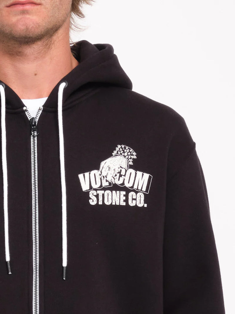 Load image into Gallery viewer, Volcom Men&#39;s Watanite Zip Hoodie Black A4832405_BLK
