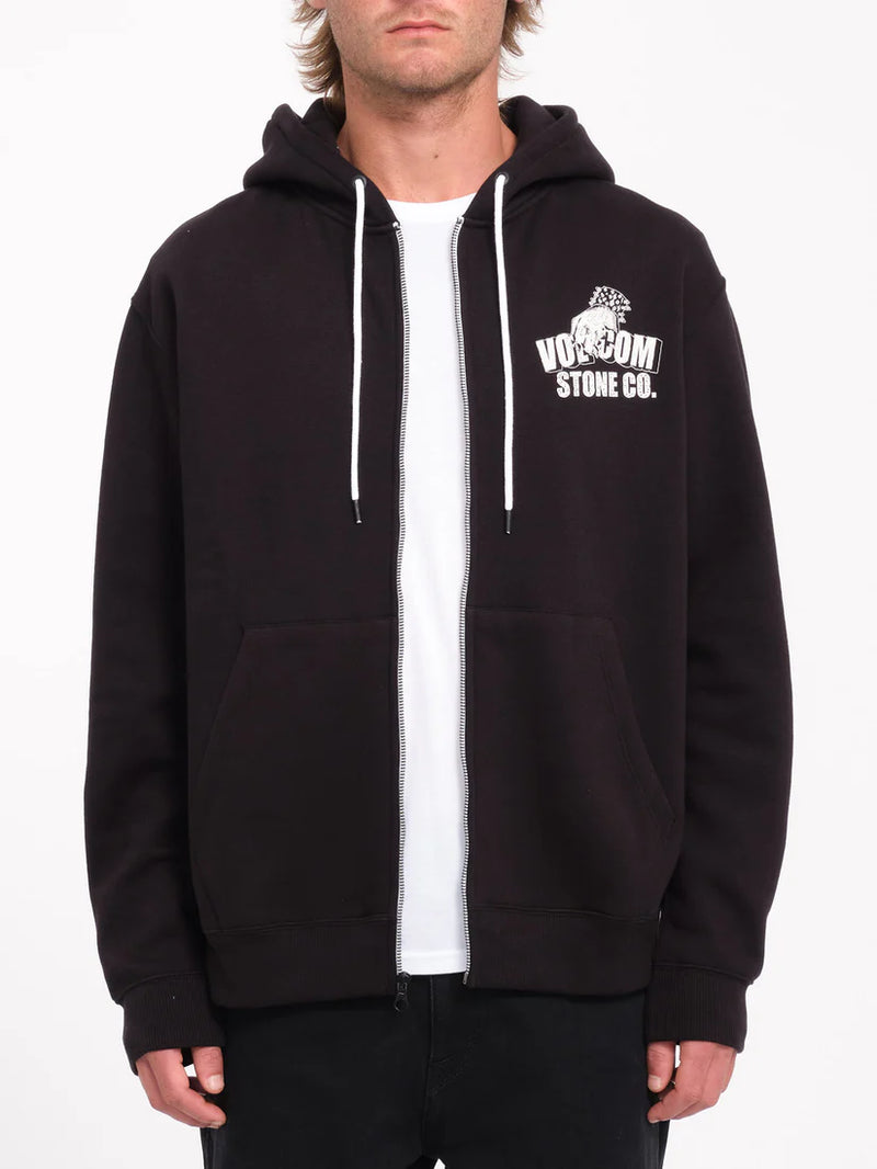 Load image into Gallery viewer, Volcom Men&#39;s Watanite Zip Hoodie Black A4832405_BLK
