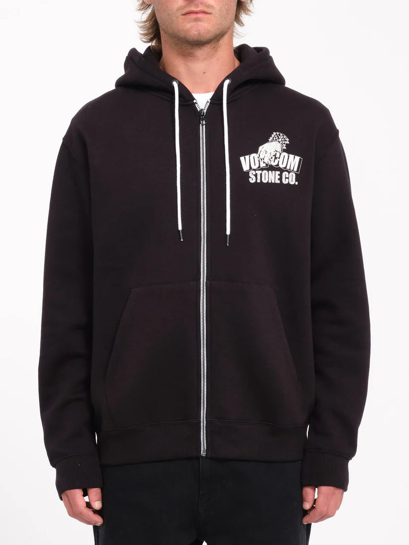 Load image into Gallery viewer, Volcom Men&#39;s Watanite Zip Hoodie Black A4832405_BLK
