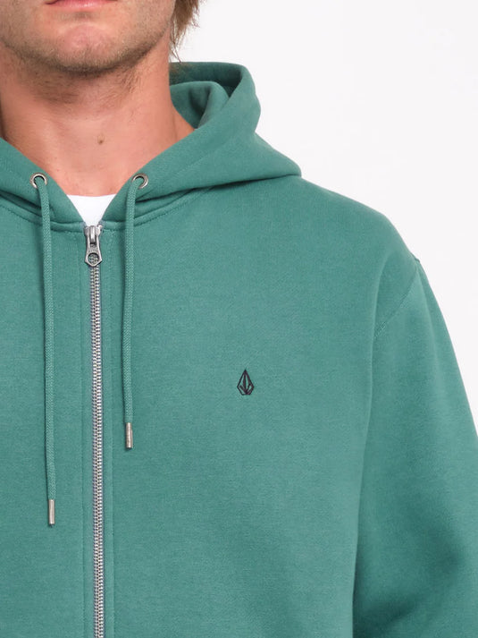 Volcom Men's Single Stone Zip Hoodie Sea Green A4832406_SGN