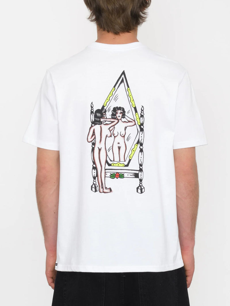 Load image into Gallery viewer, Volcom Men&#39;s Lintell Mirror Classic Fit T-Shirt White A5212409_WHT
