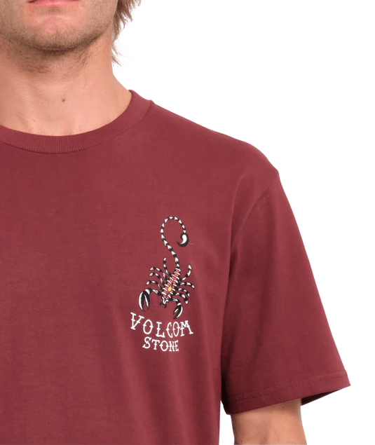 Volcom Men's Lintell Classic T-Shirt Merlot A5232414-MER