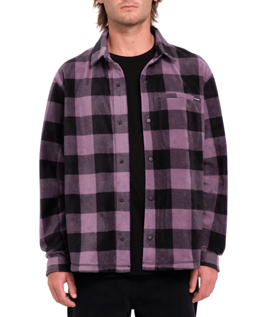 Volcom Men's Bowered Light Long Sleeve Shirt Vintage Violet A5832300_VVI