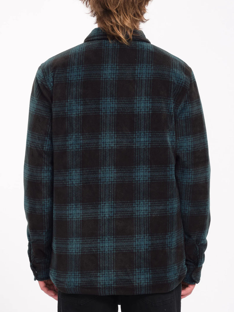 Load image into Gallery viewer, Volcom Men&#39;s Bowered Polar Over-Shirt Evergreen A5832400_EVG
