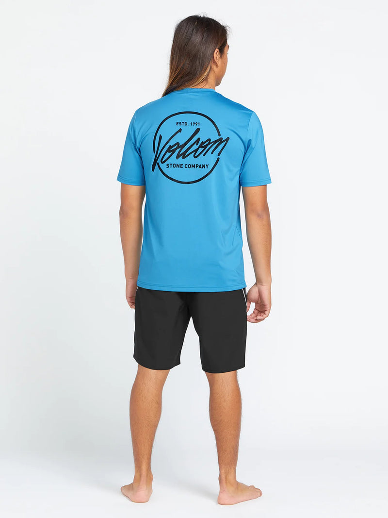 Load image into Gallery viewer, Volcom Men&#39;s Stone Stamp Loose Fit T-Shirt Tidal Blue A9112400_TBL
