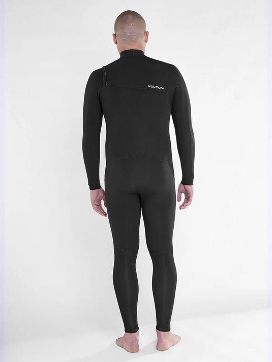 Volcom Men's Modulator 4/3mm Chest Zip Wetsuit Black A9532204_BLK