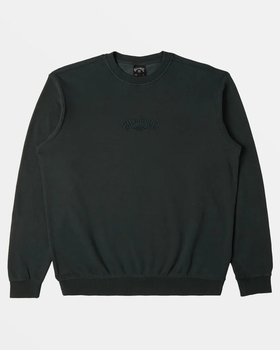 Billabong Men's Wave Washed Crewneck Sweatshirt Forest Green ABYFT00475-GTC0