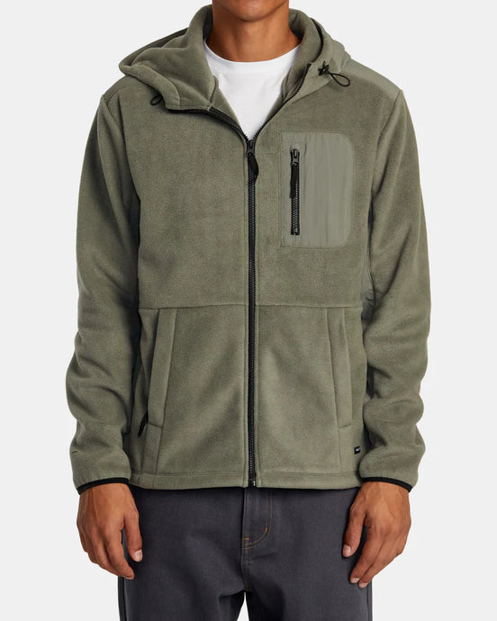 RVCA Men's Block Fleece Zip Sage Leaf AVYFT00372_SLE