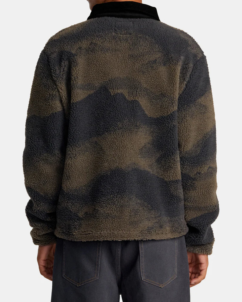 Load image into Gallery viewer, RVCA Walker Sherpa FLeece Jacket Blue Haze AVYFT00387_BN4
