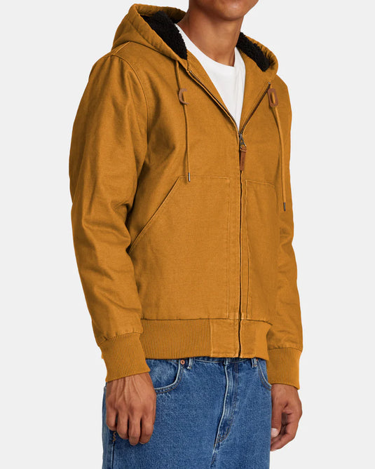 RVCA Men's Chainmail Hooded Jacket Camel AVYJK00182_CAM