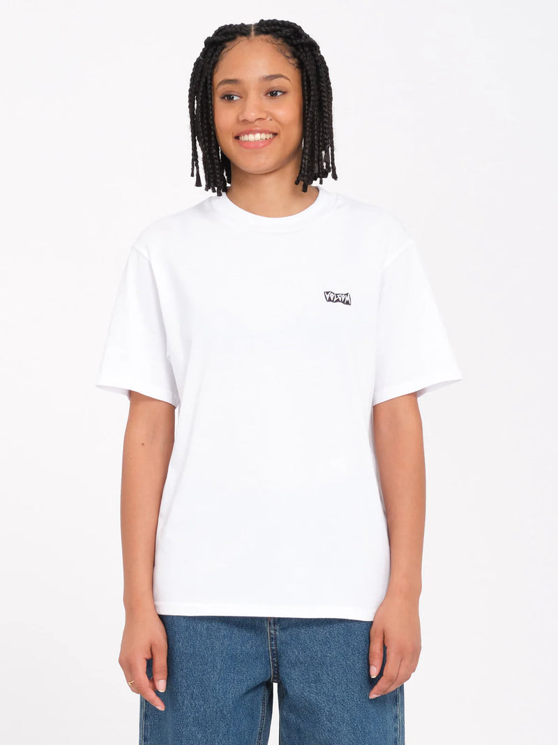 Load image into Gallery viewer, Volcom Women&#39;s Spikstone T-Shirt White B3532409_WHT
