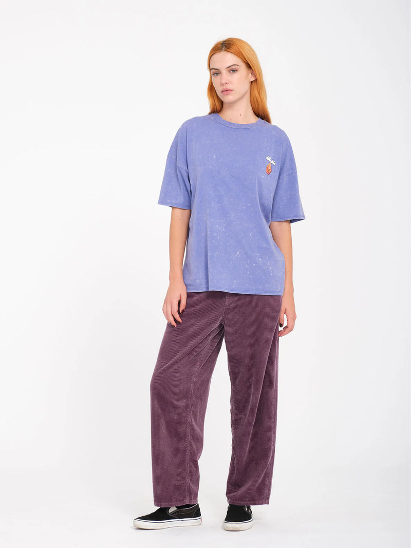 Load image into Gallery viewer, Volcom Women&#39;s Ride The T-Shirt Ballpoint Blue B3532414_BPB
