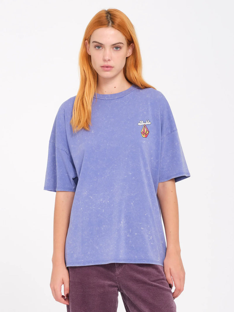 Load image into Gallery viewer, Volcom Women&#39;s Ride The T-Shirt Ballpoint Blue B3532414_BPB
