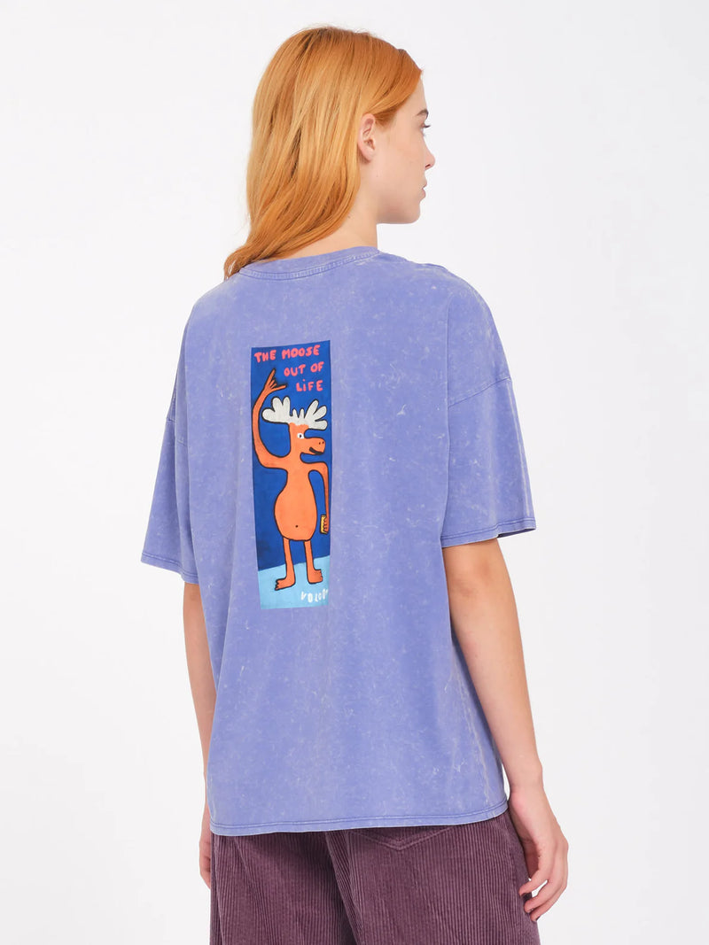 Load image into Gallery viewer, Volcom Women&#39;s Ride The T-Shirt Ballpoint Blue B3532414_BPB
