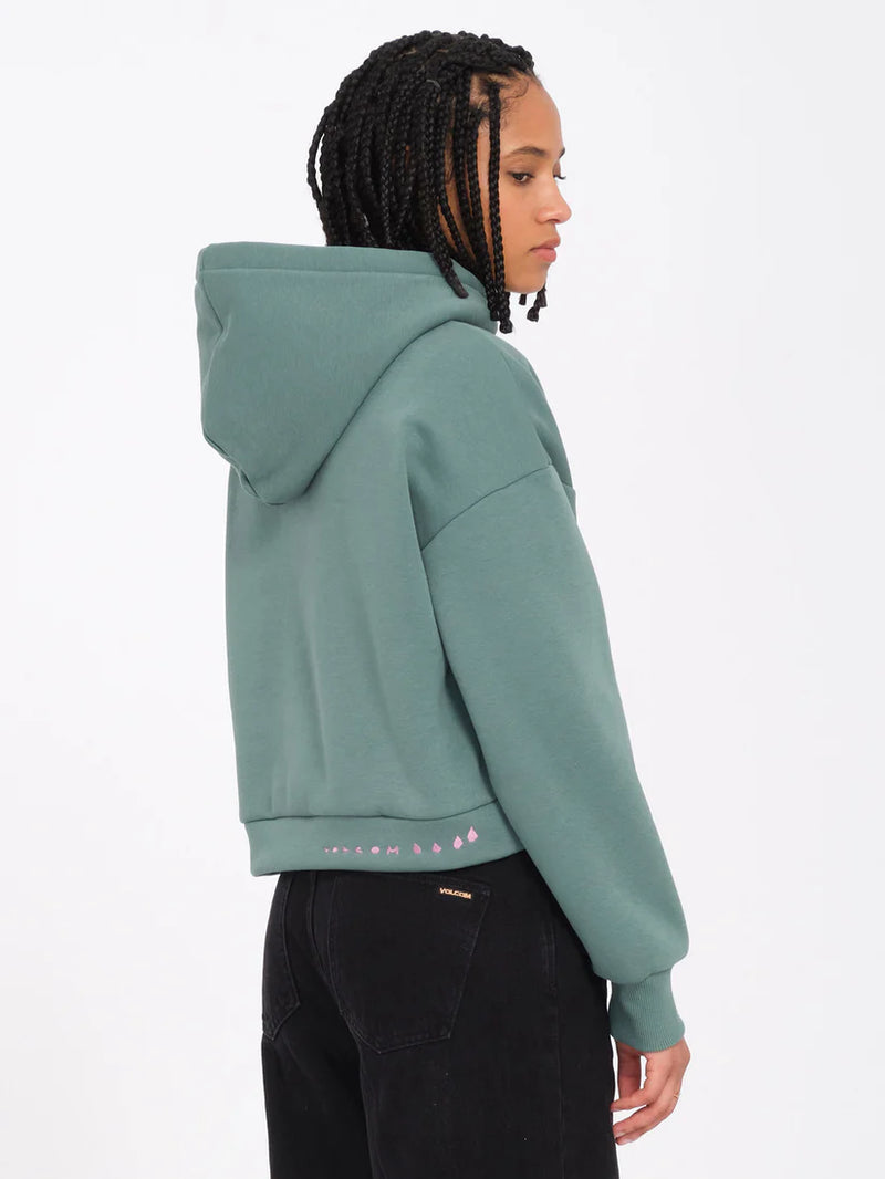 Load image into Gallery viewer, Volcom Women&#39;s Longo Hoodie Sea Green B4132408_SGN
