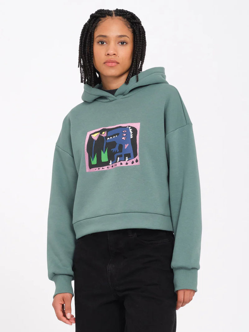 Load image into Gallery viewer, Volcom Women&#39;s Longo Hoodie Sea Green B4132408_SGN
